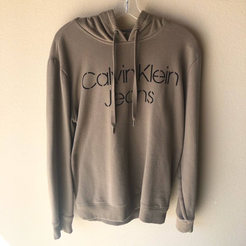 Calvin Klein army brown hoodie men
